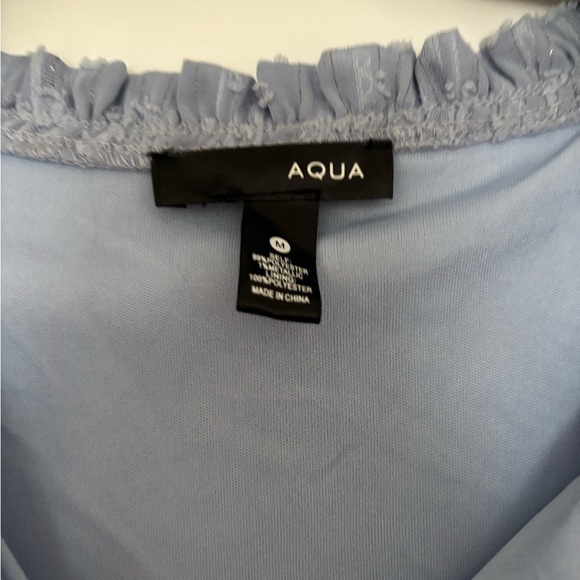 Aqua Sky Blue Ruffled Dress - Picture 4 of 13